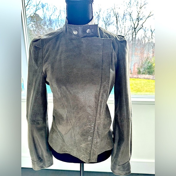 Reiss 1971 Leather Jacket (Brown) size UK 10/US6 - Picture 11 of 16